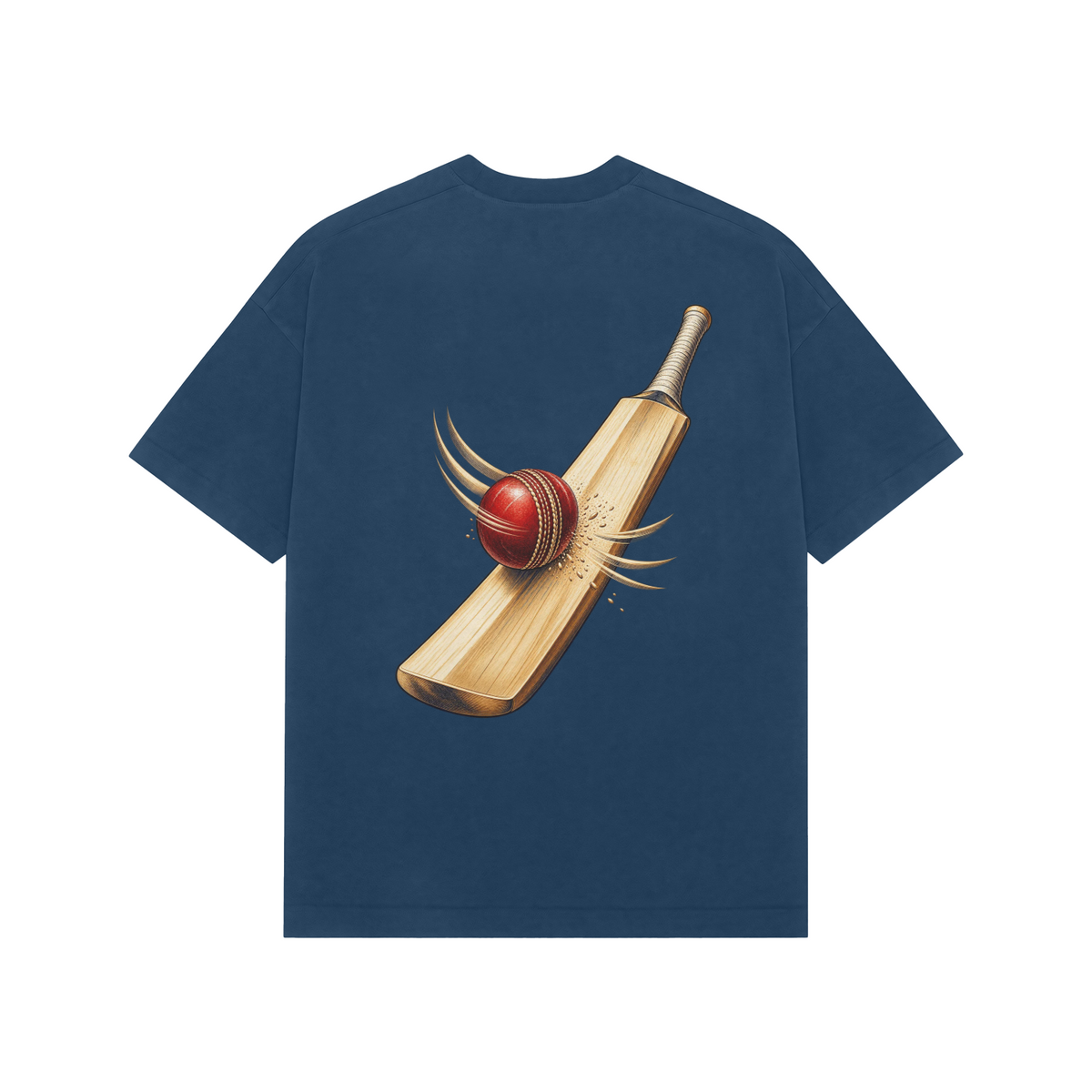 Seam and Willow — Premium Oversized T-shirt in Navy — model