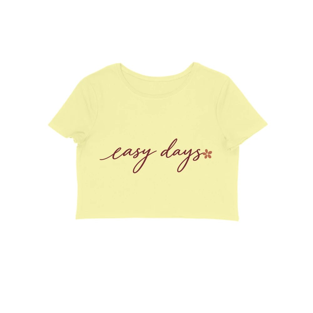 Easy Days — Women's Crop Top - Butter Yellow