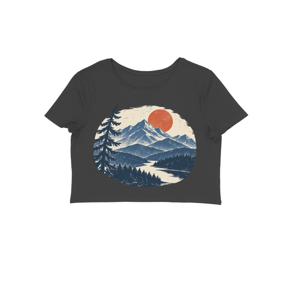 Mountain Air — Women's Crop Top - Black