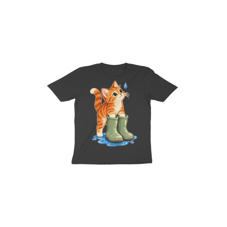 Kitten Rain Boots — Toddler T-shirt - Black