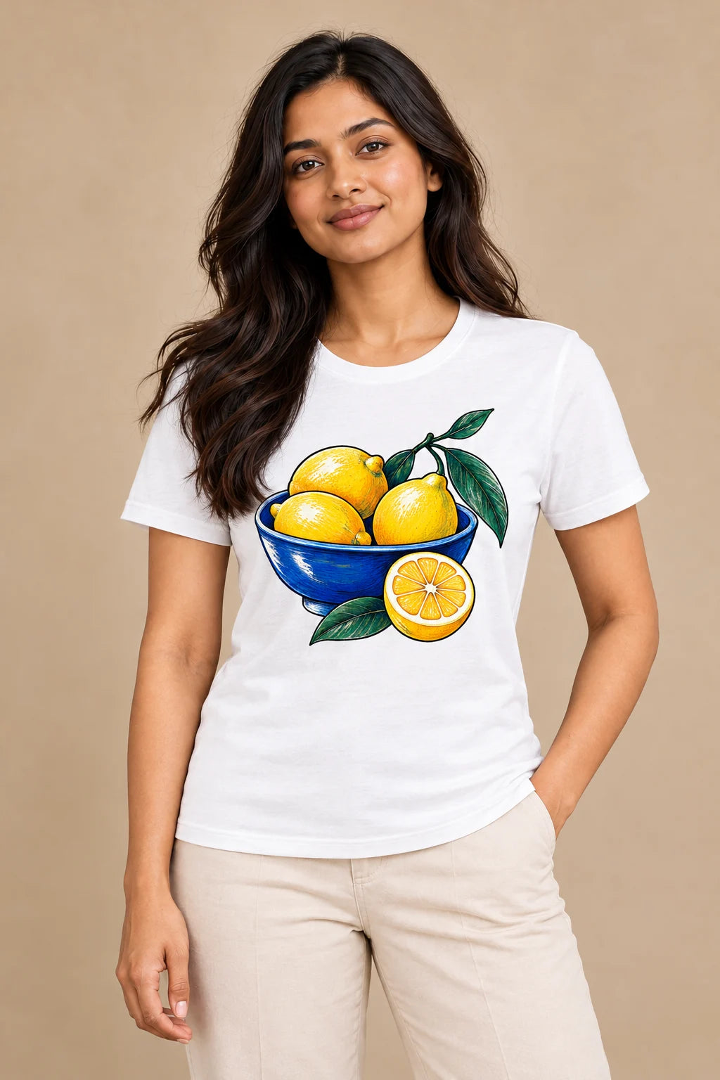 Citrus Still Life artwork on a women's Regular Tee