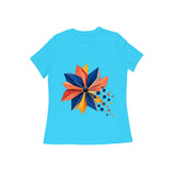Pixel Petal — Women's Regular T-shirt - Sky Blue