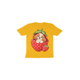 Strawberry Puppy — Toddler T-shirt - Golden Yellow