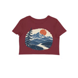 Mountain Air — Women's Crop Top - Maroon