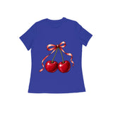 Cherry Ribbon — Women's Regular T-shirt - Royal Blue