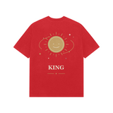 Orbit King — Premium Oversized T-shirt in Red — model