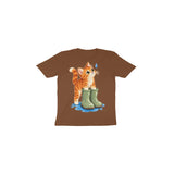 Kitten Rain Boots — Toddler T-shirt - Coffee Brown