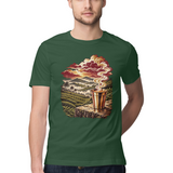 Tea Valley — Regular Unisex T-shirt in Forest Green — model