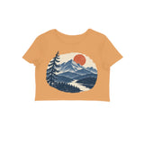 Mountain Air — Women's Crop Top - Mustard Yellow