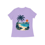 Coastal Pause — Women's Regular T-shirt - Iris Lavender
