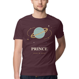 Orbit Prince — Regular Unisex T-shirt in Burgundy — model