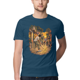 Gully Hour — Regular Unisex T-shirt in Navy — model