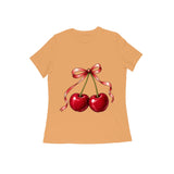 Cherry Ribbon — Women's Regular T-shirt - Mustard Yellow