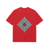 Kolam — Premium Oversized T-shirt in Red — model