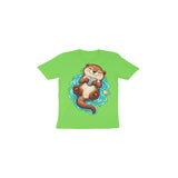 Otter Pebble Hug — Toddler T-shirt - Liril Green