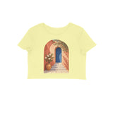Courtyard Light — Women's Crop Top - Butter Yellow