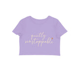 Quietly Unstoppable — Women's Crop Top - Iris Lavender