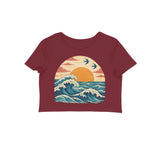 Sunset Passage — Women's Crop Top - Maroon