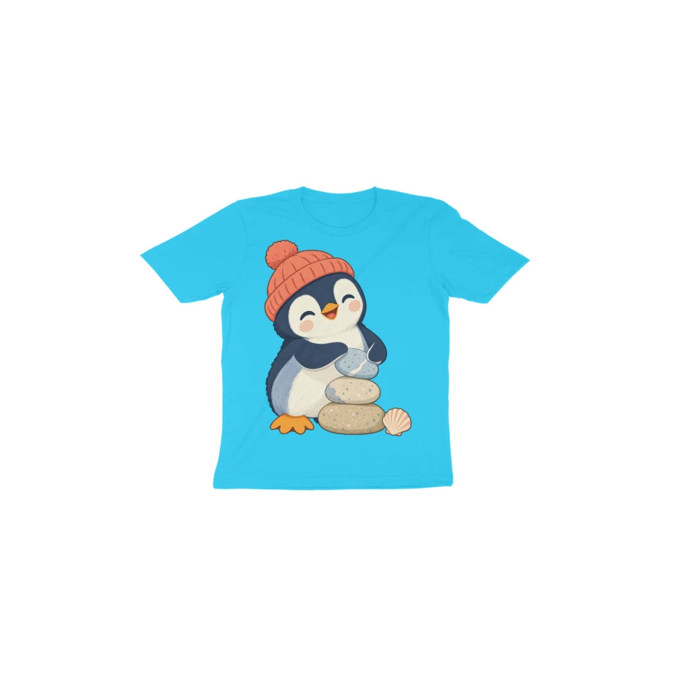 Pebble Penguin — Toddler T-shirt - Sky Blue