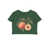 Peach Season — Women's Crop Top - Olive Green