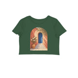 Courtyard Light — Women's Crop Top - Olive Green