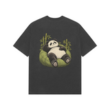 Lounge Panda — Premium Oversized T-shirt in Black — model