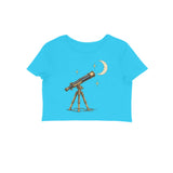 Stargazer — Women's Crop Top - Sky Blue