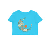Fern Eclipse — Women's Crop Top - Sky Blue