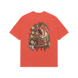 Veranda Melody — Premium Oversized T-shirt in Burgundy — model