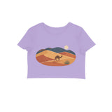 Desert Reverie — Women's Crop Top - Iris Lavender