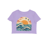 Sunset Passage — Women's Crop Top - Iris Lavender