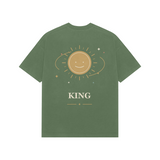 Orbit King — Premium Oversized T-shirt in Forest Green — model