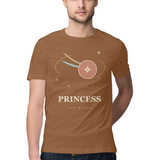 Orbit Princess — Regular Unisex T-shirt in Chocolate — model