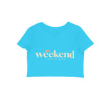 Weekend State — Women's Crop Top - Sky Blue