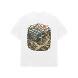 Himalayan Fork — Premium Oversized T-shirt in White — model