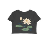 Lotus Current — Women's Crop Top - Black