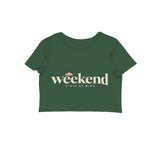 Weekend State — Women's Crop Top - Olive Green