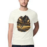 Boundary Catch — Regular Unisex T-shirt in Ivory — model