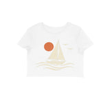 Sail Away — Women's Crop Top - White