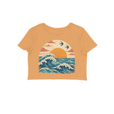 Sunset Passage — Women's Crop Top - Mustard Yellow