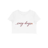 Easy Days — Women's Crop Top - White