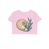 Ocean Jewel — Women's Crop Top - Light Pink