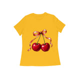 Cherry Ribbon — Women's Regular T-shirt - Golden Yellow