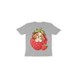 Strawberry Puppy — Toddler T-shirt - Melange Grey