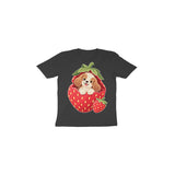 Strawberry Puppy — Toddler T-shirt - Black