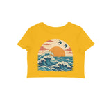 Sunset Passage — Women's Crop Top - Golden Yellow