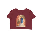 Courtyard Light — Women's Crop Top - Maroon