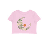Fern Eclipse — Women's Crop Top - Light Pink