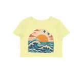 Sunset Passage — Women's Crop Top - Butter Yellow