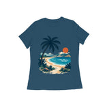 Coastal Pause — Women's Regular T-shirt - Navy Blue